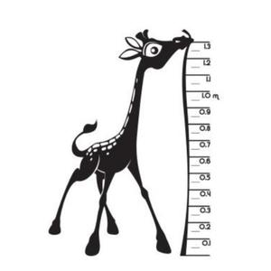 Sticker decorativ, Girafa Buclucasa, Negru, 91x117 cm imagine