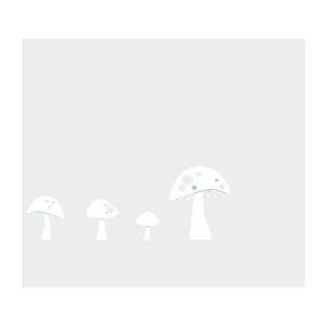 Sticker decorativ, Ciupercute, Alb, 135x75 cm imagine