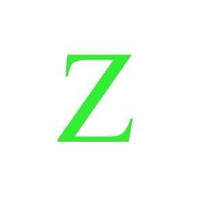 Sticker decorativ, Litera Z, inaltime 20 cm, verde fluorescent imagine