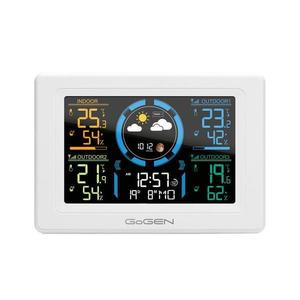 Statie meteo interior-exterior GoGEN ME 3397 W, LCD color, 3 senzori inclusi, ceas cu alarma, alb imagine