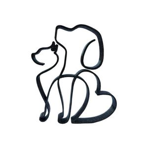 Decoratiune minimalista reprezentand iubirea animalelor de companie, 150x130x15 mm imagine
