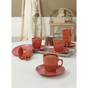 Set cesti de cafea, Keramika, 275KRM1653, Ceramica, Portocaliu imagine