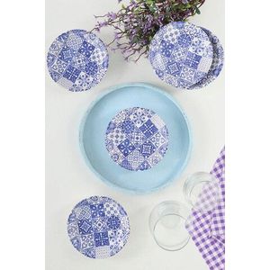 Set boluri pentru sos, Keramika, 275KRM1169, Ceramica, Alb/Albastru inchis imagine