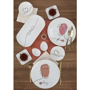 Set de mic dejun, Keramika, 275KRM1659, Ceramica, Multicolor imagine