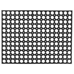 Covor intrare antiderapant Honeycomb, model fagure, negru, cauciuc reciclat, 60x80 cm, cod 112020 imagine
