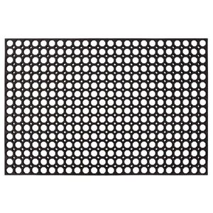 Covor intrare antiderapant Honeycomb, model fagure, negru, cauciuc reciclat, 80x120 cm, cod 112021 imagine