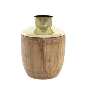 Vaza Egypt din lemn de acacia natur 15x20 cm imagine