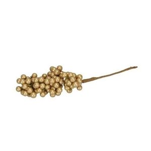 Ramura decorativa Gold Berries 15 cm imagine