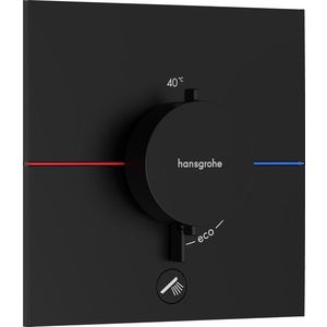 Baterie cada - dus termostatata Hansgrohe ShowerSelect Comfort E cu montaj incastrat necesita corp ingropat negru mat imagine