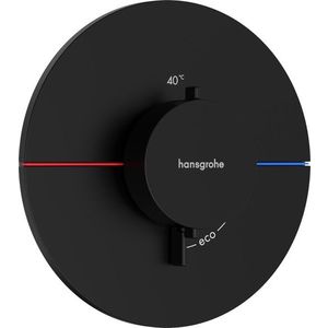 Baterie dus termostatata Hansgrohe ShowerSelect Comfort S cu montaj incastrat necesita corp ingropat negru mat imagine
