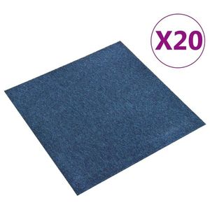 vidaXL Plăci de pardoseală, 20 buc., albastru închis, 50 x 50 cm, 5 m² imagine
