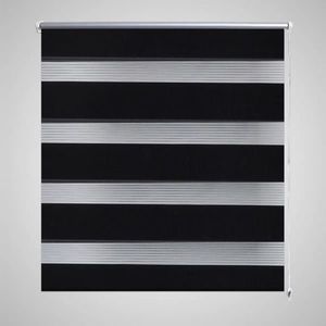 Jaluzea opacă tip zebră, 40 x 100 cm, negru imagine