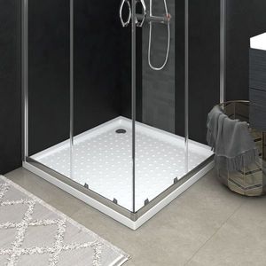 vidaXL Cădiță de duș cu puncte, alb, 90x90x4 cm, ABS imagine