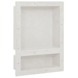 vidaXL Nișă de duș, 2 compartimente, alb mat, 41x51x10 cm imagine