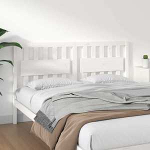vidaXL Tăblie de pat, alb, 155, 5x4x100 cm, lemn masiv de pin imagine