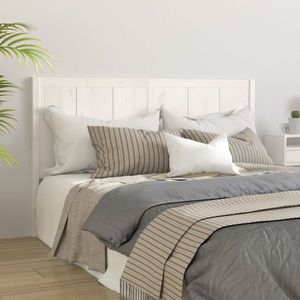 vidaXL Tăblie de pat, alb, 185, 5x4x100 cm, lemn masiv de pin imagine