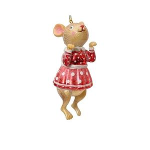Glob Girl mouse, Decoris, 5.4x5.3x13.3 cm, sticla, multicolor imagine