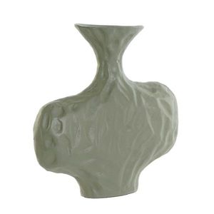 Vaza Texture din aluminiu verde 20x21 cm imagine