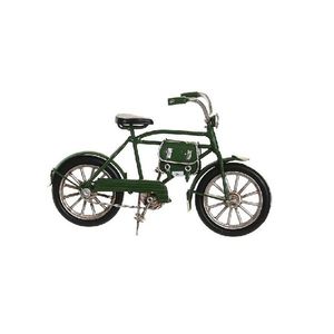 Macheta bicicleta din metal verde 16x9 cm imagine