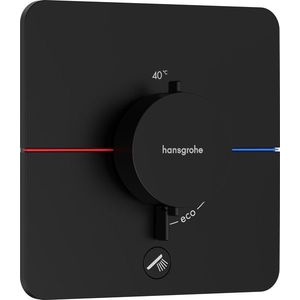 Baterie cada - dus termostatata Hansgrohe ShowerSelect Comfort Q cu montaj incastrat necesita corp ingropat negru mat imagine