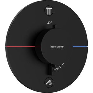 Baterie cada - dus termostatata Hansgrohe ShowerSelect Comfort S cu 2 functii montaj incastrat necesita corp ingropat negru mat imagine