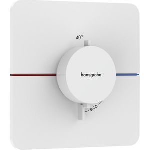 Baterie dus termostatata Hansgrohe ShowerSelect Comfort Q cu montaj incastrat necesita corp ingropat alb mat imagine