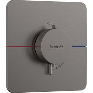 Baterie dus termostatata Hansgrohe ShowerSelect Comfort Q cu montaj incastrat necesita corp ingropat negru periat imagine