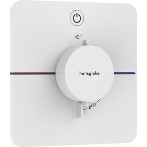 Baterie dus termostatata Hansgrohe ShowerSelect Comfort Q On/Off cu montaj incastrat necesita corp ingropat alb mat imagine
