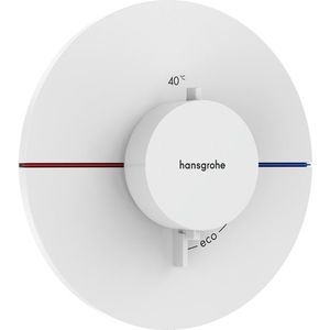 Baterie dus termostatata Hansgrohe ShowerSelect Comfort S cu montaj incastrat necesita corp ingropat alb mat imagine