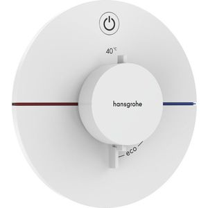 Baterie dus termostatata Hansgrohe ShowerSelect Comfort S On/Off cu montaj incastrat necesita corp ingropat alb mat imagine