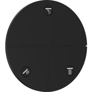 Divertor Hansgrohe ShowerSelect Comfort S cu 3 functii cu montaj incastrat necesita corp ingropat negru mat imagine