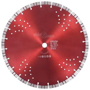 vidaXL Disc diamantat de tăiere cu segmente turbo și găuri oțel 350 mm imagine