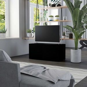 vidaXL Dulap TV, negru, 80 x 34 x 36 cm, lemn prelucrat imagine