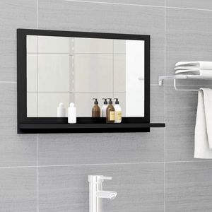 vidaXL Oglindă de baie, negru, 60 x 10, 5 x 37 cm, PAL imagine