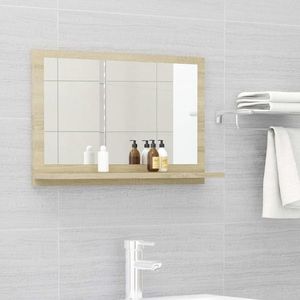 vidaXL Oglindă de baie, stejar sonoma, 60 x 10, 5 x 37 cm, PAL imagine