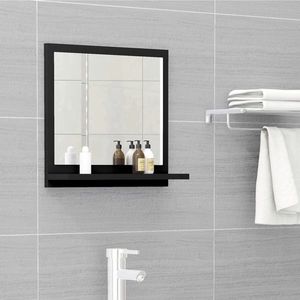 vidaXL Oglindă de baie, negru, 40 x 10, 5 x 37 cm, PAL imagine