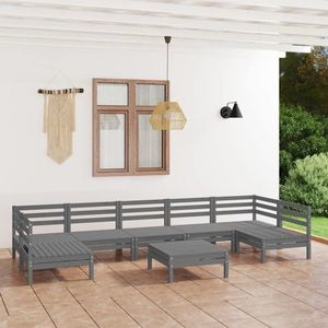 vidaXL Set mobilier relaxare grădină, 8 piese, lemn masiv de pin imagine