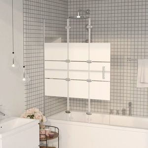 vidaXL Cabină de duș pliabilă, alb, 100x140 cm, ESG imagine