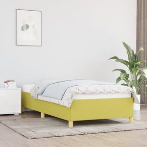 vidaXL Cadru de pat, verde, 90x190 cm, material textil imagine