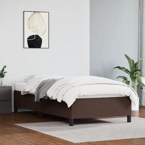 vidaXL Cadru de pat, maro, 90x190 cm, piele ecologică imagine