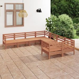 vidaXL Set mobilier de grădină, 8 piese, maro miere, lemn masiv de pin imagine