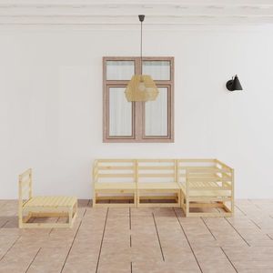 vidaXL Set mobilier de grădină, 5 piese, lemn masiv de pin imagine