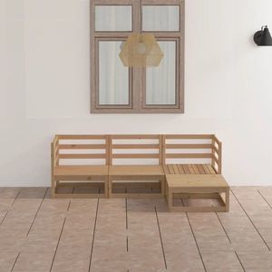 vidaXL Set mobilier de grădină, 4 piese, maro miere, lemn masiv de pin imagine