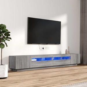 vidaXL Set dulapuri TV cu LED, 3 piese, gri sonoma, lemn prelucrat imagine
