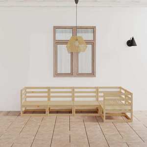 vidaXL Set mobilier grădină, 5 piese, lemn masiv de pin imagine