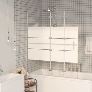 vidaXL Cabină de duș pliabilă, alb, 120x140 cm, ESG imagine