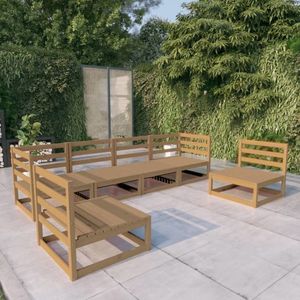 vidaXL Set mobilier de grădină, 6 piese, maro miere, lemn masiv de pin imagine