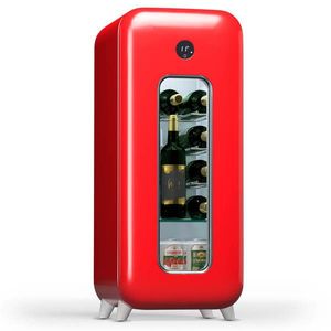 Klarstein Shirley 15 Uno, frigider pentru vinuri, 15 sticle, 5 - 20 °C, control tactil, retro imagine