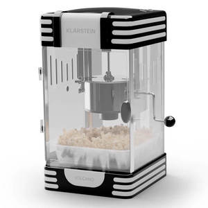 Klarstein Aparat de făcut popcorn Volcano 300 W oală din oțel inoxidabil 60 g/4 min Design retro. imagine