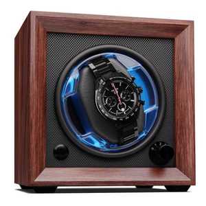 Klarstein Brienz 1, cutie de întors ceasuri, 1 ceas, 4 moduri, aspect de lemn, lumină interioară albastră imagine